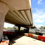 Eastern Busway viaduct construction